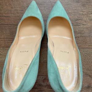 Christian Louboutin Size 39.5 Mint Green Women's Pumps